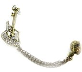 Les Trésors De Lily [K9764] - Broche de diseño 'Guitarra' en oro blanco oro