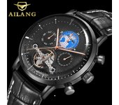 AILANG New Watch Reloj mecánico para hombre Reloj multifunción hueco completo automático para hombre a prueba de agua