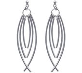 Les Trésors De Lily [L3947] - Boucles Argent 'Chorégraphie' argenté (rhodié) - 50 mm plata