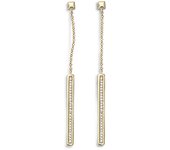 Les Trésors De Lily [L7667] - Pendientes chapados en oro 'Sissi' oro blanco - 60x3 mm oro