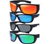Gafas de Sol Deportivas Hombre Polarizadas Rectangulares Mate Espejadas One Size bleu de france