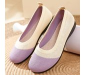 Zapatos planos de ballet para mujer, cómodos zapatos de vestir con punta en punta de malla 36