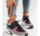 Zapatillas gruesas a la moda para mujer, zapatos deportivos con plataforma de otoño para mujer, zapatos vulcanizados con cordones y parte inferior gruesa de talla grande 35