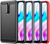 Funda de fibra de carbono para Xiaomi Redmi 8, 8A, Redmi Note 8t, 8 Pro, Note 6 Pro, funda trasera de silicona suave a prueba de golpes. Redmi 8 negro