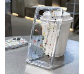 Funda transparente con estampado floral para iPhone 16, 15, 14, 11 Pro Max, 13, 12 Mini, 15, 14 Plus, XR, Xs Max, 7, 8, protección de lentes, funda colorida de silicona a prueba de golpes iPhone 15 Pro