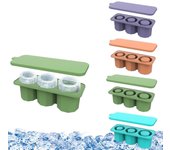 Molde para hacer cubitos de hielo en forma de cilindro hueco de 3 rejillas, plantilla para hacer hielo en el frigorífico para bebidas de whisky