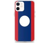 Coque iPhone - Drapeau Laos - iPhone 12 mini - Souple - Protección completa - Multicolore