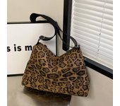 Bolso de hombro con estampado de leopardo para mujer estándar, bolso todo en uno de gran capacidad, bolso de ocio para viajeros, tendencia de moda