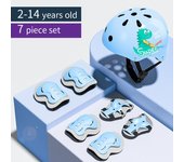 Equipo de protección infantil, casco, coderas y rodilleras para niñas de 3, 4, 5, 6, 7, 8, 9, 10, 11 y 12 años Adecuado para patinar sobre ruedas y esquiar 2-14 year