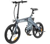 Bicicleta eléctrica urbana DYU T1, neumáticos de 20 , motor de 250 W, batería de 36 V y 10 Ah gris