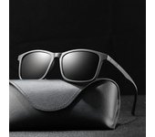 2025 Nuevas gafas de sol polarizadas cuadradas para conducir para hombres, gafas de sol para mujeres, gafas de sol clásicas para pescar y deportes, espejo solar Uv400 plata