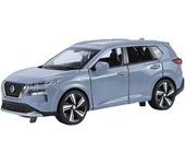 1/32 Modelo de metal Coche de juguete Nissan X TRAIL SUV Aleación de fundición a presión Vehículos todoterreno de alta simulación con sonido Coches ligeros Juguetes Regalos para niños gris