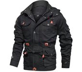 Abrigo de algodón de invierno para hombre, chaqueta mediana larga, algodón grueso de felpa, informal M