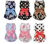 Verano perro pequeño vestido de princesa Floral vestido para perros falda de verano princesa vestidos de boda para perros ropa York para perros S
