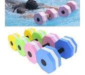2 mancuernas acuáticas de espuma EVA de alta densidad para mujeres y niños, para piscina, ejercicios aeróbicos acuáticos, para bajar de peso, mancuernas flotantes, barra de fitness acuático. amarillo