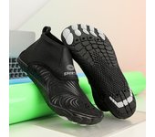 Zapatos acuáticos para hombre y mujer, calcetines de buceo, zapatos de agua para nadar descalzos, zapatillas deportivas para Fitness, Yoga y surf 35 negro