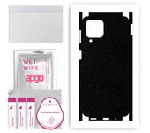 apgo Protective Skin Sticker for the back+sides compatible with Samsung Galaxy M53 5G, Full Wrap Film, Foil, Vinyl - Pattern Matte Black
