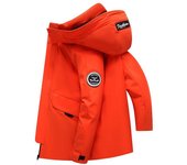 Chaqueta de plumón para hombre y mujer, abrigo grueso de invierno de longitud media, nuevo S