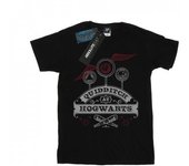 Harry Potter Womens/Ladies Quidditch At Hogwarts Cotton Boyfriend T-Shirt XL blanco