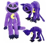 Peluche de gato morado grande y aterrador con forma de monstruo sonriente 40cm