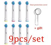 Cabezales de repuesto para cepillo de dientes eléctrico, recambio de cepillo de dientes eléctrico blanqueador para cabezales de cepillo de dientes Oral B, cabezal completo, 9 Uds. 4 Pcs head