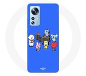 Coque pour Xiaomi Mi 12 / 12X BTS BT21 Tata Chimmy Cooky Rj Koya Shooky Et Mang Jouent De la musique