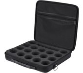 Bolsa de bolas de piscina, bolsa de almacenamiento de ocho bolas negras americanas, estuche de lona de espuma que puede contener 17 bolas americanas negro