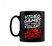 Taza Grindstore Videojuegos No me hagas violento One Size negro/blanco