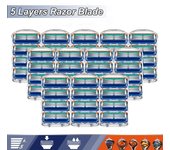 Cuchillas de afeitar de 5 capas con cabezales reemplazables para casetes de cuchillas de afeitar Fusione Men. Cuchillas de afeitar para hombres. 4 PCS