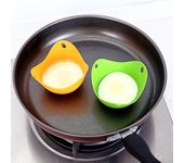 Escalfador de huevos de silicona de alta temperatura, vaporizador de huevos de silicona de grado alimenticio, utensilio de cocina, soporte para huevos 9cm * 6.6cm * 1cm rojo