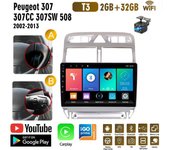 Radio de coche reproductor de navegador Gps Android para Peugeot 307 307CC 307SW 2002-2013 Multimedia estéreo WiFi vídeo 2din 2 DIN Carplay 2 + 32GB 1+16GB,A