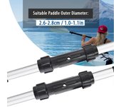 Conector de paleta de 2 uds., junta atornillada negra para Kayak, canoa, remo de pie negro