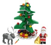 Serie de Navidad, juguetes de construcción, Papá Noel, alce, decoración de árbol de Navidad, juego de juguetes de construcción para niños