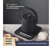 Hervidor eléctrico portátil de acero inoxidable de grado alimenticio, de boca larga y temperatura constante para uso doméstico.