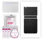 apgo Adhesivo protector para la parte trasera compatible con Samsung Galaxy Z Flip 3, film envolvente, lámina, vinilo - Patrón de panal negro