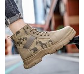 Botas Martin de lona de camuflaje para hombre, botas altas de otoño e invierno con diseño de ruibarbo, zapatos de hombre de caña media, botas vaqueras estilo western. 39