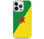 Coque iPhone - Guyane - Drapeau - Souple - Multicolore - Compatible iPhone 13 Pro