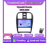 Android WIFI para Hyundai Sonata 2003-2009 con botón perilla Radio de coche reproductor de vídeo Multimedia 2 din Carplay GPS Autoraido 2 + 32GB 2+32GB