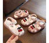Sandalias ligeras para niña, zapatos de princesa de suela blanda, zapatos de verano para bebé de 1 a 3 años, zapatillas para niña 23 blanco