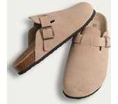 2023 zapatos de moda de primavera para mujer, zapatillas de gamuza para mujer, sandalias de playa Retro para amantes al aire libre, talla grande 35-45 35 negro