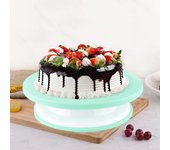 Soporte giratorio para tartas de 11 pulgadas, con rotación suave de 360 grados, práctico soporte para decoración de tartas, herramienta para hornear magdalenas, galletas y muffins. blanco