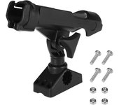 Soporte ajustable para cañas de pescar, soporte giratorio de 360 ​​grados para caña de pescar para Kayak negro