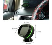 Termómetro para coche, reloj Digital, CC de 12V, reloj para automóvil, indicador de Temperatura Dual automático iluminado por LED verde