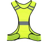 Chaleco reflectante de seguridad de alta visibilidad, ropa de seguridad para correr de noche, cintura ajustable(Lima) blanco