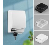 Cubierta protectora de interruptor de plástico, enchufe de protección autoadhesivo, cubierta de enchufe eléctrico para pared negro