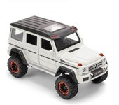 Modelo de metal fundido a presión Benz G500 a escala 1/22, coche de juguete grande G500 con luz y música, coches extraíbles para niños y adultos 21x11x10.5cm blanco