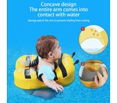Mambobaby B505-27 lindo flotador de natación para bebé flotador de natación no inflable para bebé natación suave y agradable para la piel Medium size amarillo