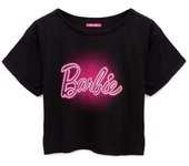 Top corto de Barbie para mujer/dama 3XL negro/color rosa