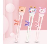 Palillos de entrenamiento para niños, palillos de aprendizaje de dibujos animados, ayudante de entrenamiento para niños, vajilla para niños.
