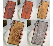 Funda con estampado de madera de bambú natural para Samsung Galaxy S23, S24, Ultra, S8, S9, S10, S22 Plus, Note 10, 20, Ultra, S20, S21 FE Galaxy S21 FE
